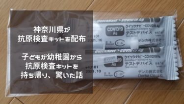 【神奈川県が抗原検査キットを配布】子どもが幼稚園から抗原検査キットを持ち帰り、驚いた話